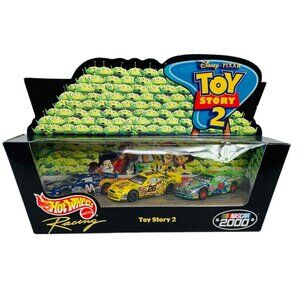 Disney Pixar Hot Wheels Toy Story 2 NASCAR Atalanta 500 Die Cast 3 Car Set VTG